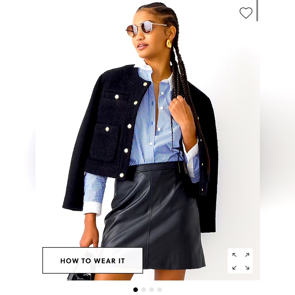 J. Crew Faux Leather Skirt